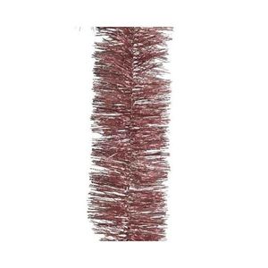 2x Kerst lametta guirlandes oud roze 270 cm kerstboom versiering/decoratie   -