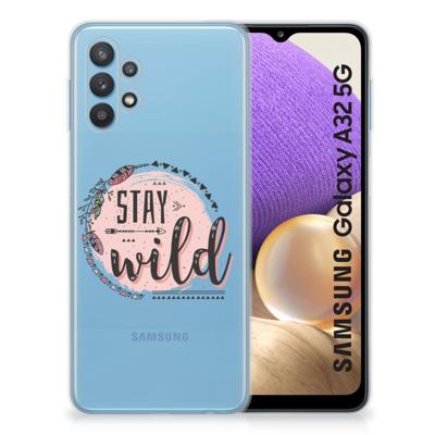 Samsung Galaxy A32 5G Telefoonhoesje met Naam Boho Stay Wild Samsung Galaxy A32 5G Telefoonhoesje met Naam Boho Stay Wild