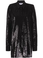 The Attico robe courte brodée de sequins - Noir