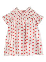 Konges Sløjd robe en coton biologique à imprimé tie dye - Tons neutres