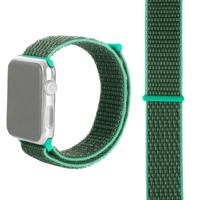 Eenvoudige mode nylon horlogebandje voor Apple Watch serie & 40mm/3 & 2 & 1 38mm met Magic stick (grasgroen)