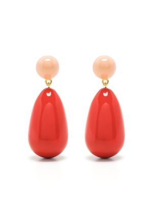 Eshvi boucles d'oreilles à breloques émaillées - Orange