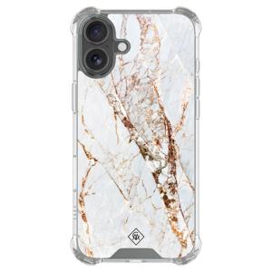 iPhone 16 shockproof hoesje - Marmer goud