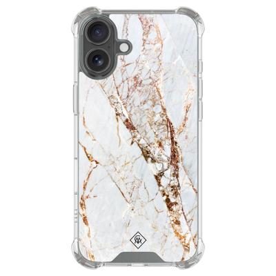 iPhone 16 shockproof hoesje - Marmer goud