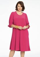 Yoek Jurk met pofmouwen | Roze | Maat 58/60