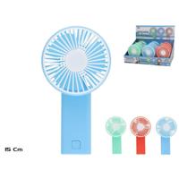 Mini ventilator/handventilator - 8 x 5 x 15 cm - Groen - Verkoeling in zomer