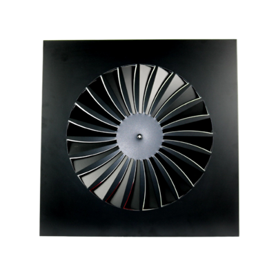 Whisper Wervelrooster Voor Inleg Systeemplafond - 595 X 595mm - Ø443mm - Luchtafvoer En Toevoer - Staal