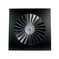 Whisper Wervelrooster Voor Inleg Systeemplafond - 595 X 595mm - Ø443mm - Luchtafvoer En Toevoer - Staal