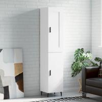 Hoge kast 34,5x34x180 cm bewerkt hout wit