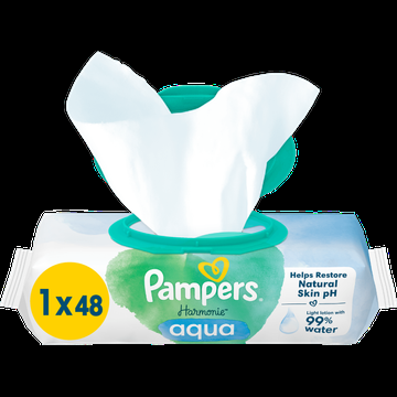 Pampers Harmonie Aqua Babydoekjes x 48 bij Jumbo