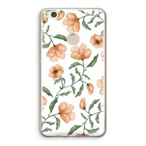 Peachy flowers: Huawei Ascend P8 Lite (2017) Transparant Hoesje