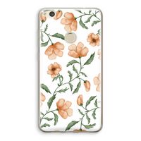 Peachy flowers: Huawei Ascend P8 Lite (2017) Transparant Hoesje