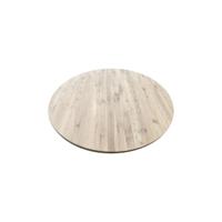 Eiken salon tafelblad rond, diameter 40 cm en dikte 4 cm massief eiken
