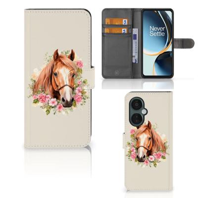 Telefoonhoesje | Met pasjeshouder | voor OnePlus Nord CE 3 Lite Paard