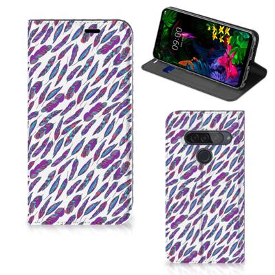 LG G8s Thinq | Hoesje met Magneet | Feathers Color LG G8s Thinq | Hoesje met Magneet | Feathers Color