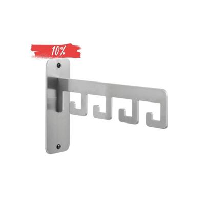 LIROdesign kapstok Barcelona - wandkapstok RVS - 4 haaks