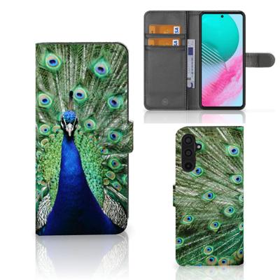 Samsung Galaxy M54 | Telefoonhoesje | Met pasjeshouder | Pauw