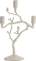 Light & Living kandelaar aluminium jardia 26x11x42cm crème