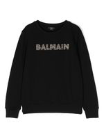 Balmain Kids sweat à col ras du cou - Noir - thumbnail