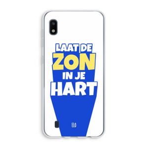 Laat de zon in je hart: Samsung Galaxy A10 Transparant Hoesje