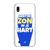 Laat de zon in je hart: Samsung Galaxy A10 Transparant Hoesje