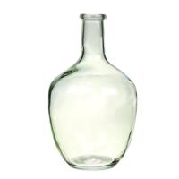 Fles vaas/vazen Milano 18 x 30 cm transparant lichtgroen glas
