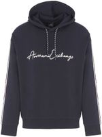 Armani Exchange hoodie à lien de resserrage - Bleu