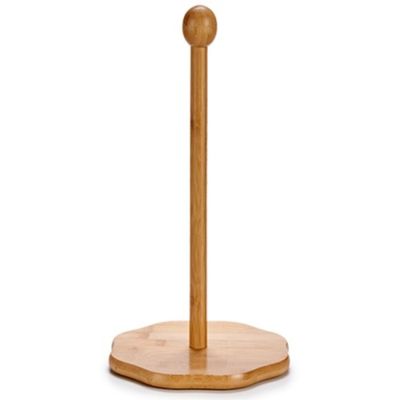Bamboe houten keukenrolhouder rond 18 x 35 cm