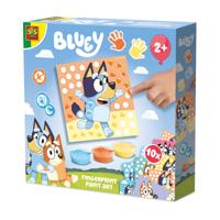 Ses Bluey vingerafdruk verf kunstwerk Ses Bluey vingerafdruk verf kunstwerk