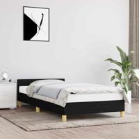 Bedframe met hoofdeinde zonder matras 80x200 cm stof zwart
