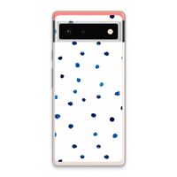 Blauwe stippen: Google Pixel 6 Transparant Hoesje