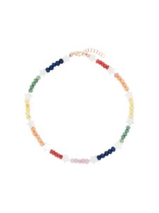 Roxanne First "bracelet de cheville en or rose 14ct, perle et jade"