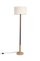 Dutchbone Vloerlamp Jackson Travertin en hout, 157cm hoog - Bruin - thumbnail