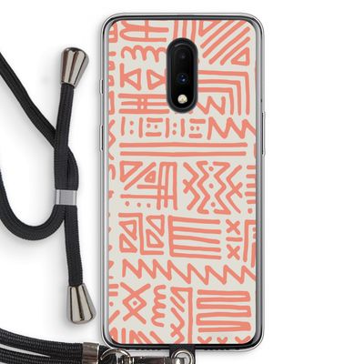 Marrakech Pink: OnePlus 7 Transparant Hoesje met koord