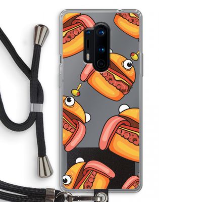 Hamburger: OnePlus 8 Pro Transparant Hoesje met koord