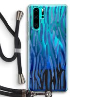 Blauwe nerven: Huawei P30 Pro Transparant Hoesje met koord Blauwe nerven: Huawei P30 Pro Transparant Hoesje met koord