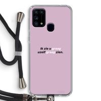 uzelf graag zien: Samsung Galaxy M31 Transparant Hoesje met koord