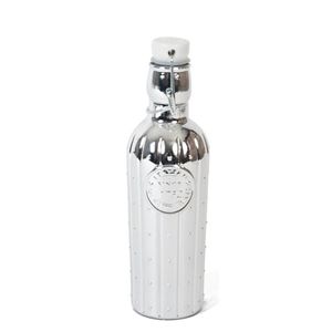 1x Glazen decoratie flessen zilver met beugeldop 550 ml   -