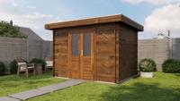 Lugarde Select Blokhut Wassenaar 300x250cm - Keteldruk Bruin- Plat dak- - Lugarde Select