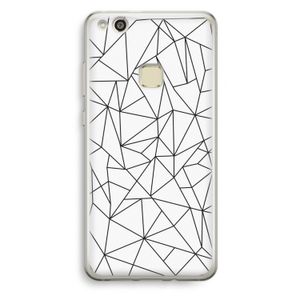 Geometrische lijnen zwart: Huawei Ascend P10 Lite Transparant Hoesje