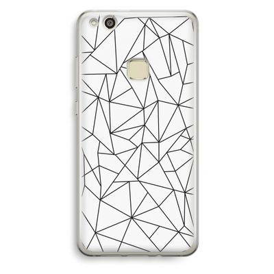 Geometrische lijnen zwart: Huawei Ascend P10 Lite Transparant Hoesje