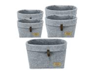 Wenko Set van 5 vilten manden Feli