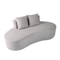 199 cm Bank Gebogen Bank Met Twee Kussens Gestoffeerde Slaapbank