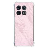 OnePlus 10 Pro Anti-Shock Hoesje Marble Pink - Origineel Cadeau Vriendin
