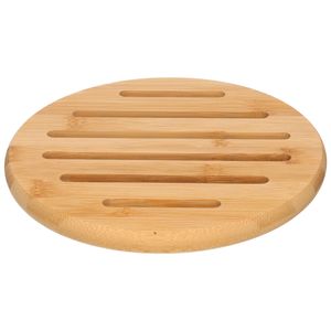 1x Houten ronde onderzetters voor pannen/schalen 20 cm - Panonderzetters