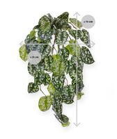 Scindapsus Pictus deluxe kunst hangplant 70cm - FR - brandvertragend - thumbnail