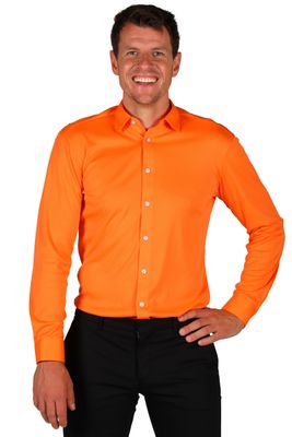Herenhemd Basic colour oranje