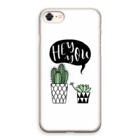 Hey you cactus: iPhone 8 Transparant Hoesje