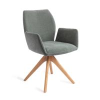 Jesper Home Eetkamerstoel 'Misaki' Revolve Oak Natural, kleur Breezy Blue
