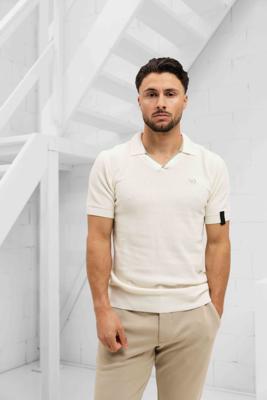 Quotrell Couture Elijah Polo Heren Wit/Beige - Maat M - Kleur: Wit | Soccerfanshop